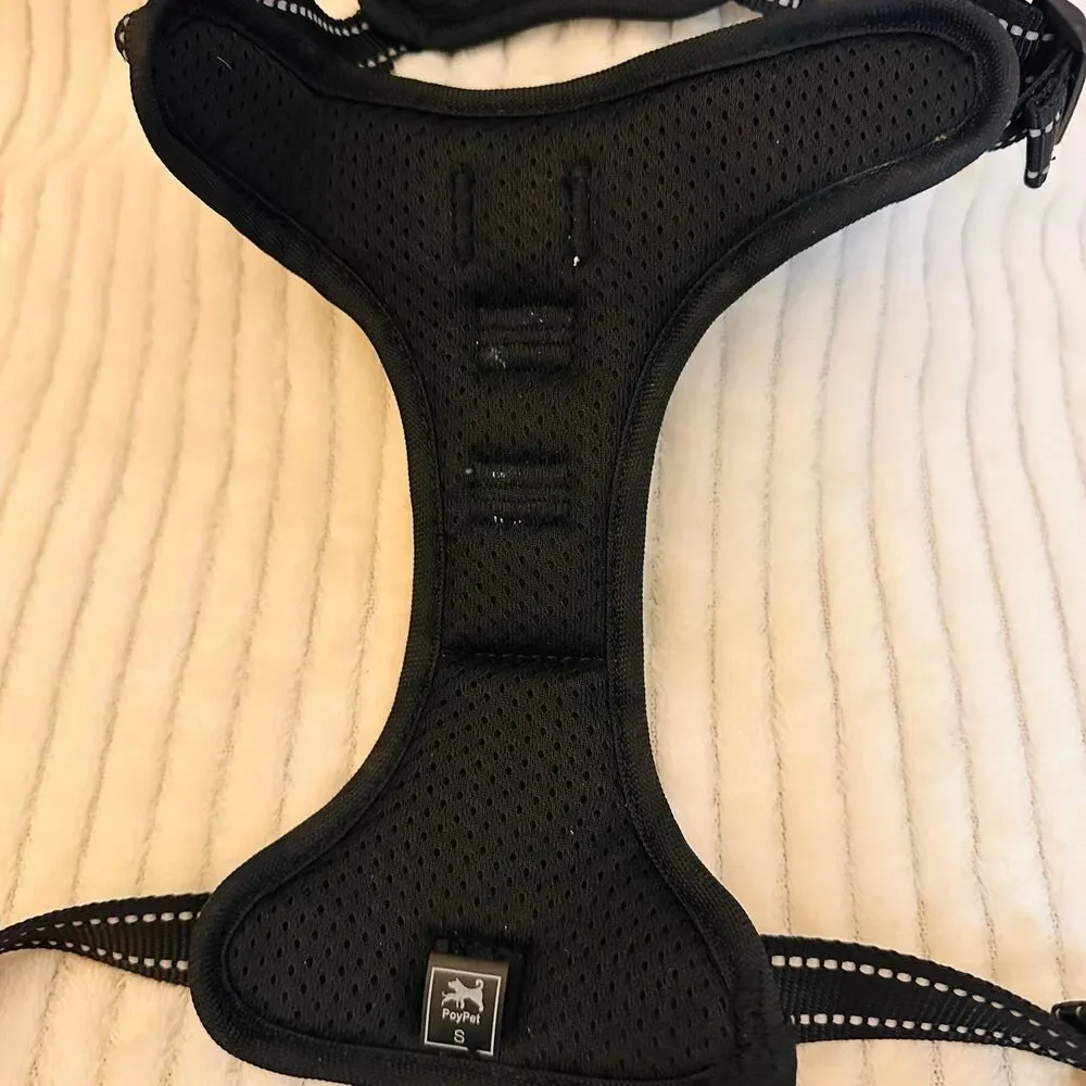 PoyPet Dog Harness No Pull Reflective Adjustable No Choke in Blue Small